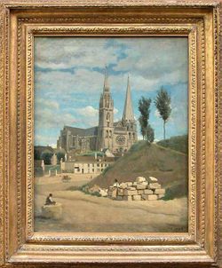 La cathédrale de Chartres - Corot - Louvre - 1830 - 1872