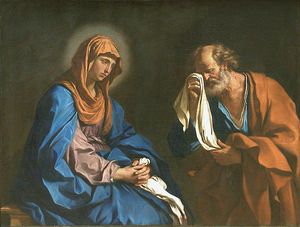 Musée du Louvre - Le Guerchin - Saint Pierre pleurant devant la Vierge, dit aussi