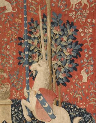 Tenture de la Dame à la Licorne. Détail.  Musée de Cluny - Paris. 15es.