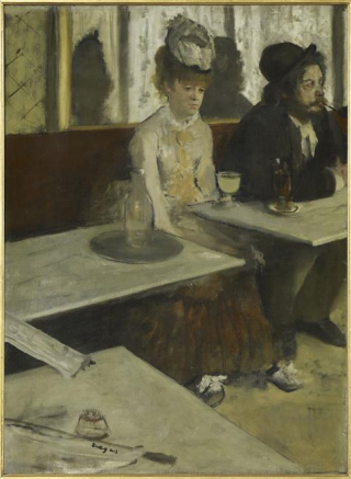 Dans un café, dit aussi l'absinthe. Degas. Musée d'Orsay