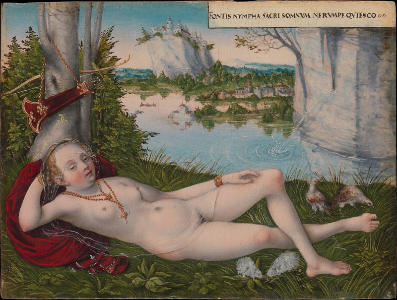 Cranach La nymphe de la source Metropolitan Museum of NY US